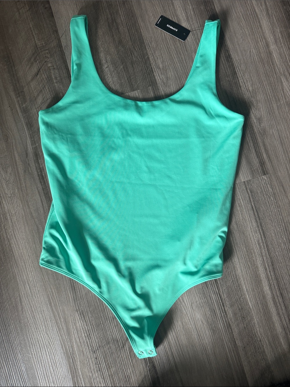 NEW Express bodysuit high compression bodysuit mint green large women’s NWT